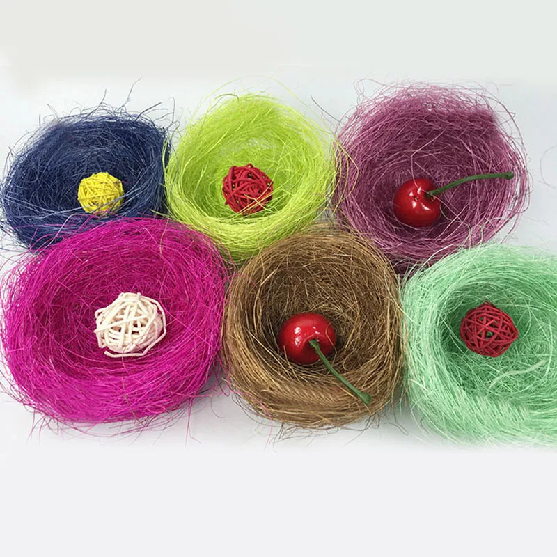 10g/bag Nature Sisal Rustic Nest Wedding Gift Box Filler DIY Flower Bouquet Package Filling Material Party Favors Decor Supplies