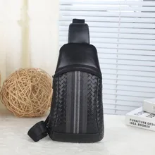 Kaisiludi кожаная тканая мужская сумка с вышивкой на груди из воловьей кожи, Мужская модная сумка на одно плечо, косая сумка через плечо