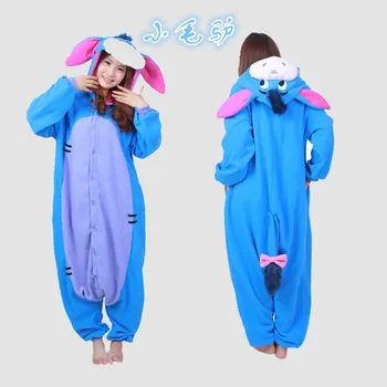 

Top quality Polar Fleece 3D Eeyore donkey Onesies Cosplay Costume Women Men Kids Pajamas Pyjamas Tracksuit Sleepwear One-piece