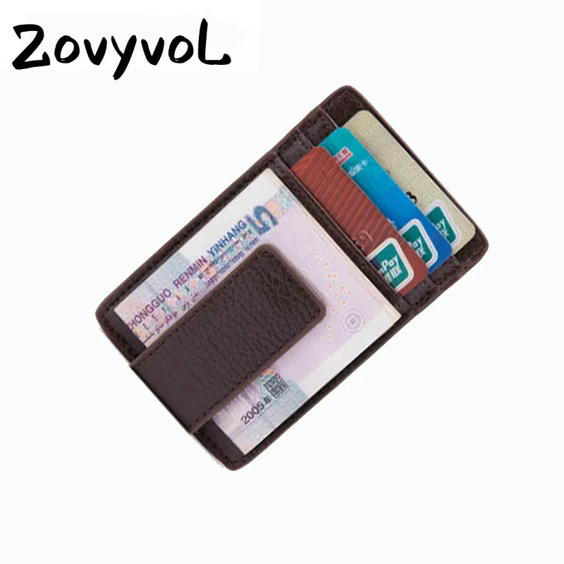 

ZOVYVOL 2019 Casual Money Bag High Quality Black Brown Card Wallet Drop-shipping ID Card Holder for Men and Women PU Leather
