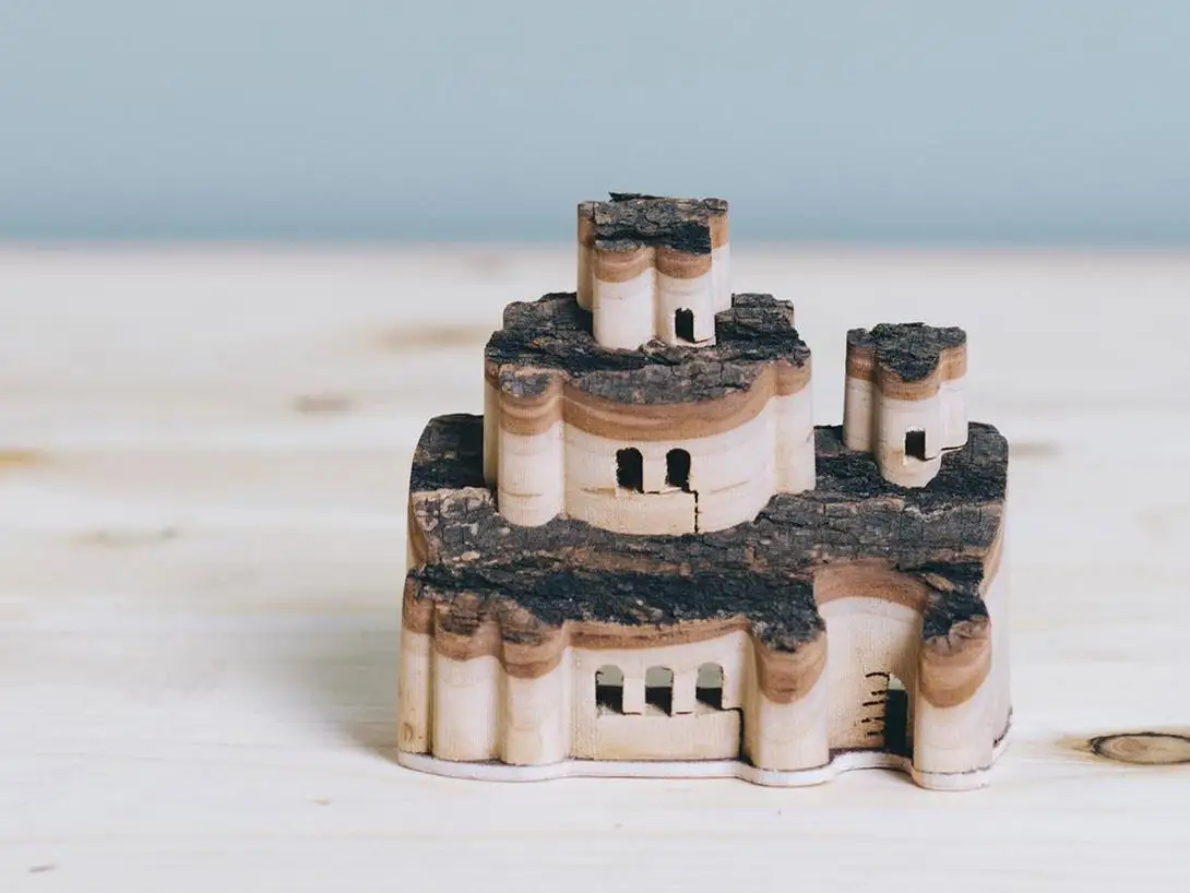 DIY деревянная кукла дом замок, домик блоки детей рукоделие миниатюрный проекции комплект ручная сборка 3D образцовое изделие кустарного промысла игрушка