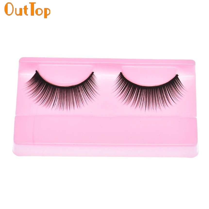 

OutTop Love Beauty Female 1 Pair Beauty Makeup Natural Long Dense False Eyelashes HOT Eye Lashes 160920 Drop Shipping