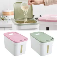 Большой контейнер для хранения пищевых продуктов сухая рисовая мука диспенсер большие контейнеры с крышками Органайзер