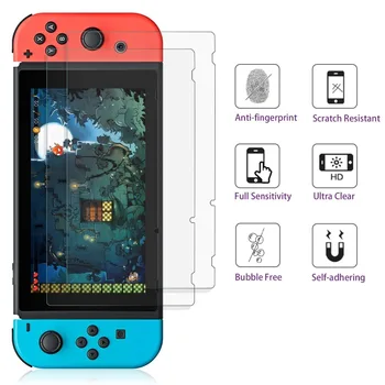 

10sets/lot 9H Hardness Premium Ultimate Protection Tempered Glass for Nintendo Nintend Switch NS HD Screen Protector Screen Film
