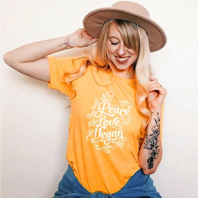 السلام الحب النباتي إلكتروني قصير كم تونك طباعة جولة الرقبة الأزياء شعار الجرافيك pinke المحملة قميص المرأة للجنسين الجمالية قمم السلام الحب النباتي إلكتروني قصير كم تونك طباعة جولة الرقبة الأزياء شعار الجرافيك pinke المحملة قميص المرأة للجنسين الجمالية قمم