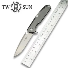 Special Price TWOSUN d2 blade folding knife Pocket Knife tactical knife Survival knives camping outdoor tool EDC Fast Opening Titanium TS21 Special Price TWOSUN d2 blade folding knife Pocket Knife tactical knife Survival knives camping outdoor tool EDC Fast Opening Titanium TS21
