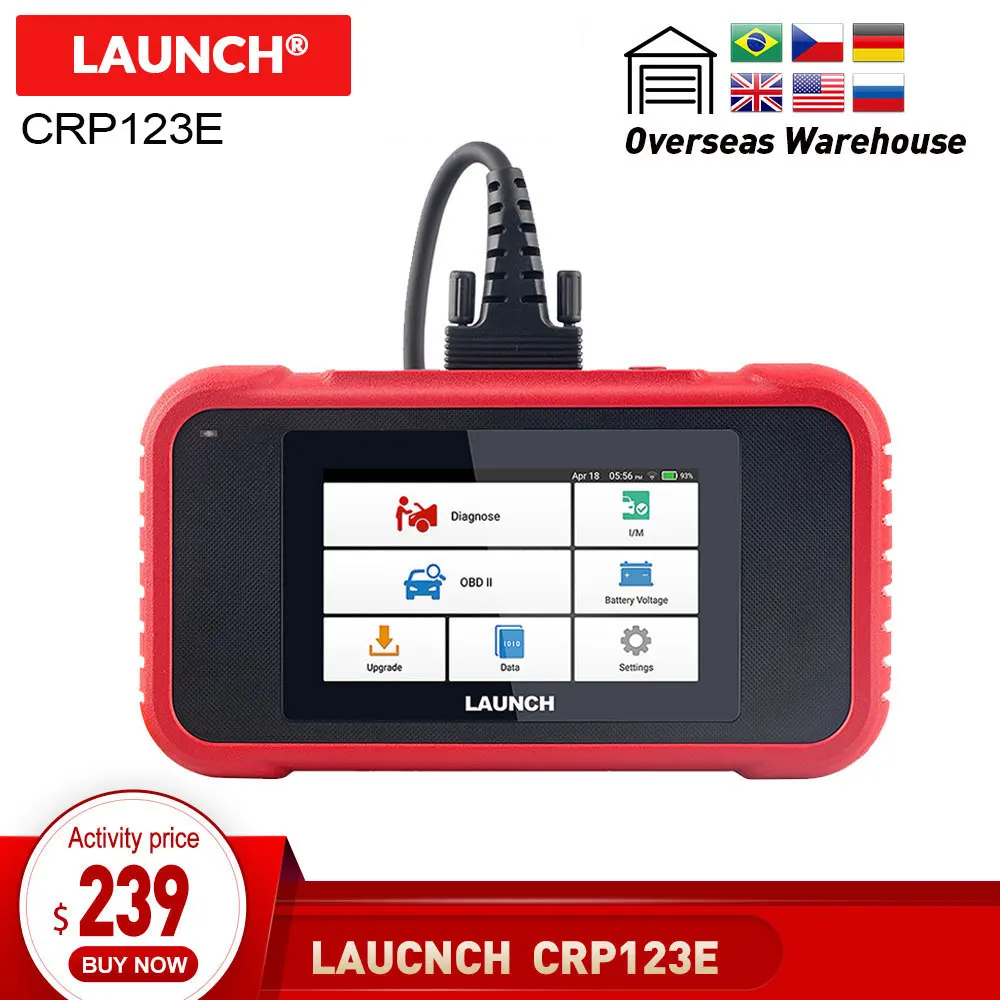 

Launch CRP123E supports Engine/ABS/SRS Transmission obd2 car Code reader Launch X431 Creader 123E Auto Diagnostic Tool CRP123 E