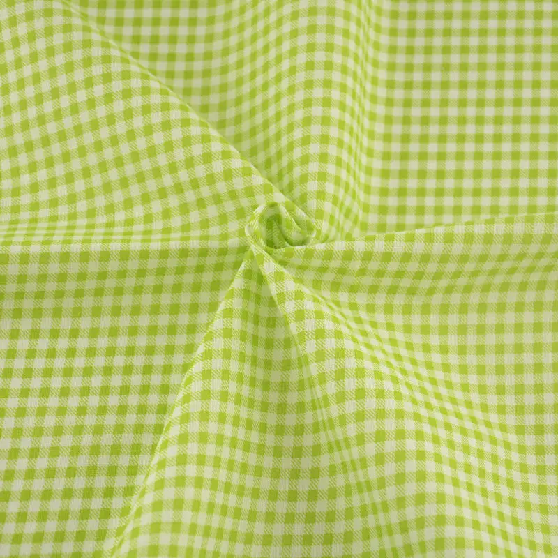 

Light Green and White Check Fabrics Design Textile Sewing Cloth 100% Cotton Tecido Fat Quarter Tissue Patchwork Plain Art Work
