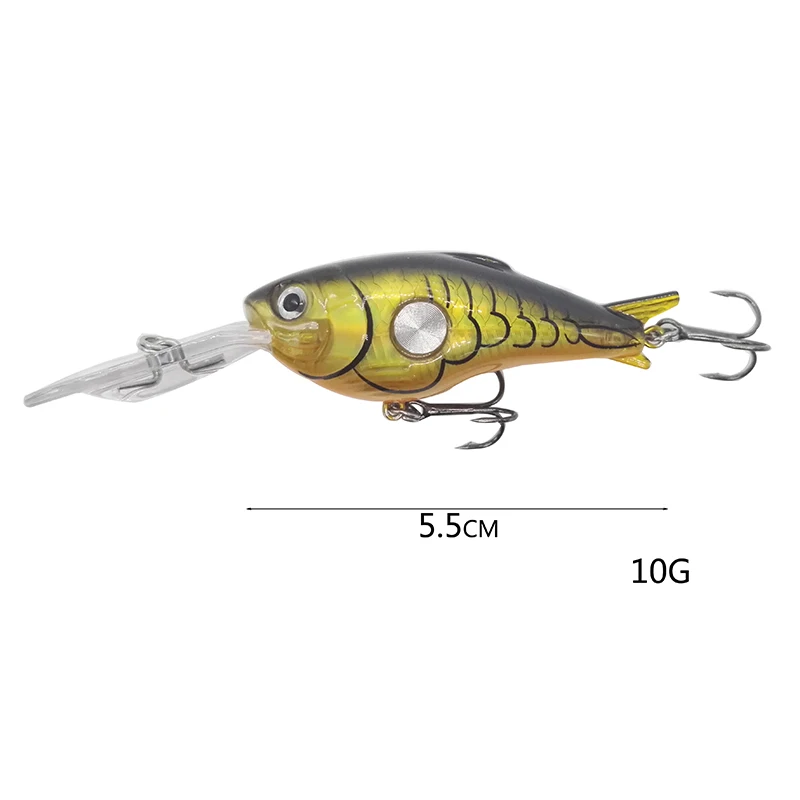 OUTKIT Crankbait 55 мм 10 г 1,8-3,9 м 1 шт. жесткие рыболовные приманки плавающие воблеры Кривошипные жесткие приманки Крючки морская ловля карпа