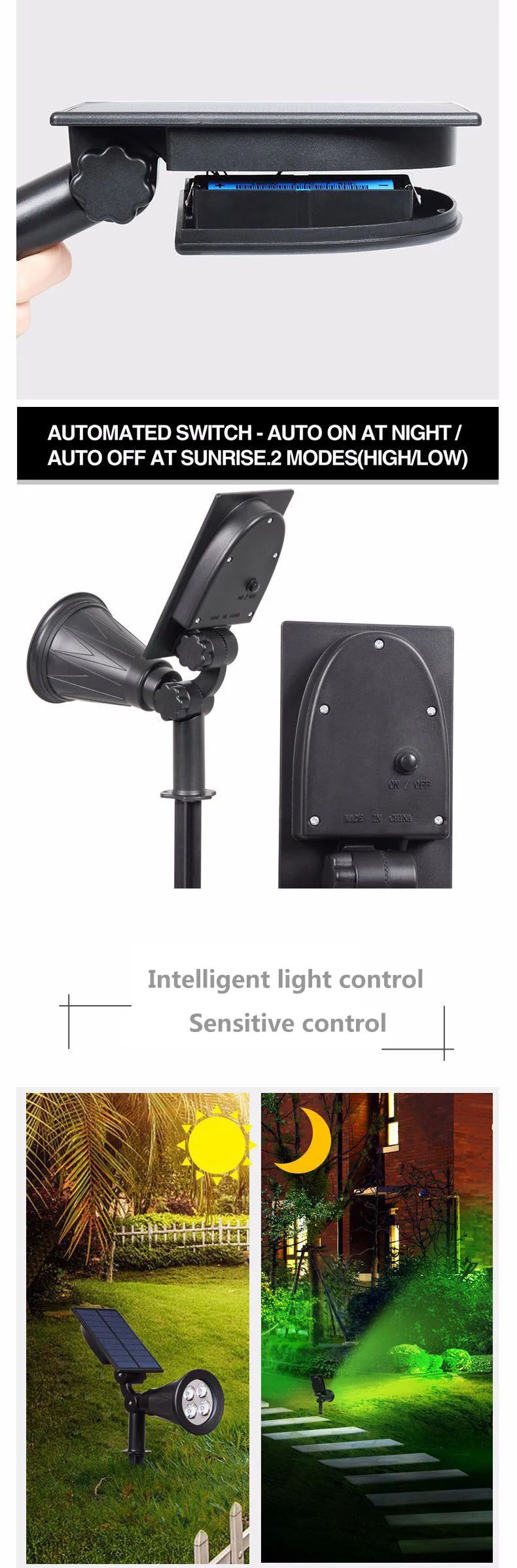 Plug-in de Luz de Inundação do Jardim ao ar Led à Prova Luz da Parede Luz da Paisagem para a Decoração do Jardim Holofotes Energia Solar Gramado Livre d' Água 4 Holofotes energia solar Gramado Luz de Inundação