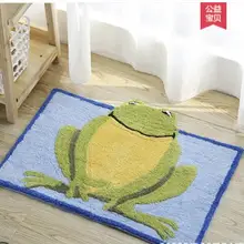 Милый коврик с узором лягушка, водопоглощающий детский коврик для пола, коврик для спальни, гостиной, ванной комнаты, мягкий коврик, напольный ковер
