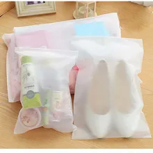 5pcs Swimming Matte Frosted Pouch Sealed Waterproof Transparent Eco Ziplock Bag Clothing Bra Shoe bags