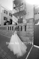 Free shipping Vintage Classic Mermaid white Sequin Applique backless wedding dresses With Long Train 2013 new design GH001