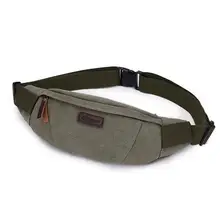 Поясная Сумка Мини нога Мода для мужчин живота мешок Твердые Холст молния квадратный повседневное курьерские Сумки Bolso Cintura Hombre