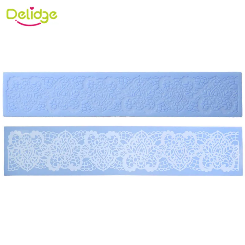 

Delidge 1pc Lace Silicone Cake Mold DIY Cupcake Decorating Tools Fondant Chocolate Mould Kitchen Baking 3D Leaf Shape