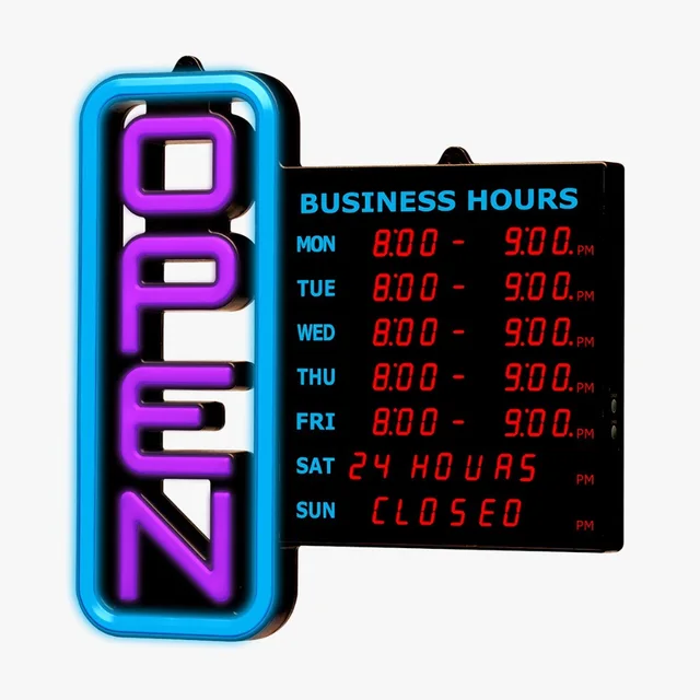 Rgb 64 Diffe Colors Business Open Sign 18x18 Digital Rgb 64 Diffe Colors Business Open Sign 18x18 Digital Hours