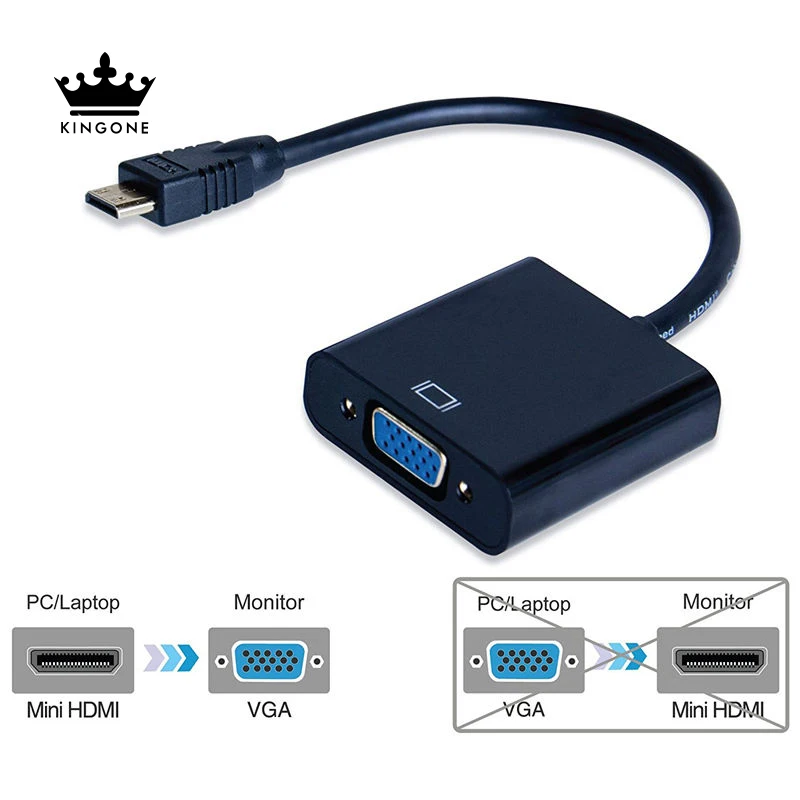 Kingone HDMI to VGA Adapter VGA TO hdmi 1080P Video Cable For Xbox PS3