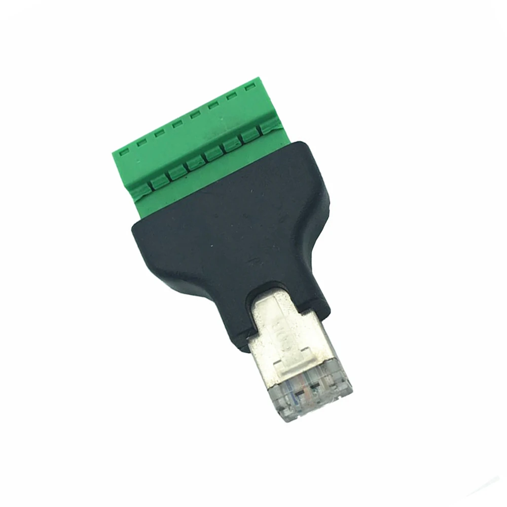 Новый Ethernet RJ45 штекерным AV Винтовые клеммы коннектор адаптер сот радио