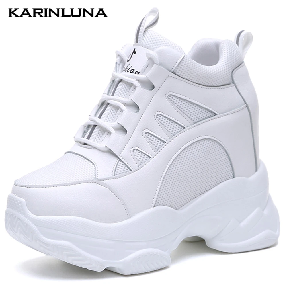 

Karinluna Sneaker Shoes Women Air Mesh Comfortable Height Increase Platform Students Shoes Woman Leisure Shoes Woman Flats