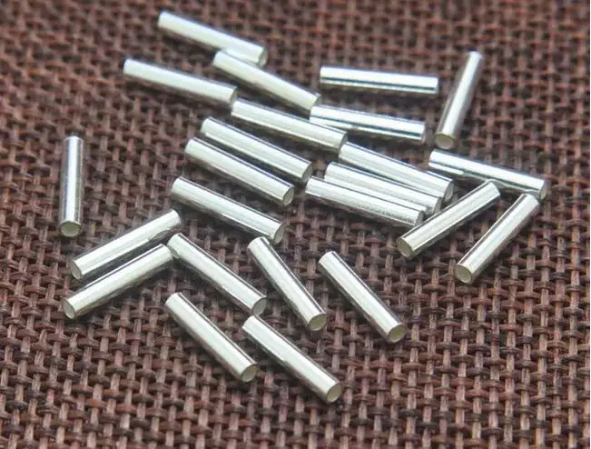 2mm 925 Sterling Silver Seamless Crimp Tube 100pcs.