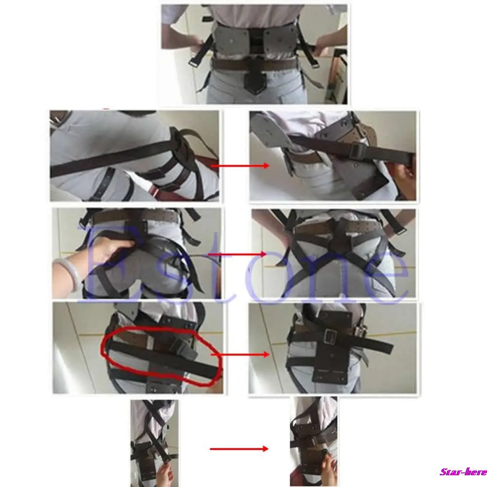 Косплей атака на Титанов Shingeki No Kyojin Recon Corps Belt Hookshot Cos костюм