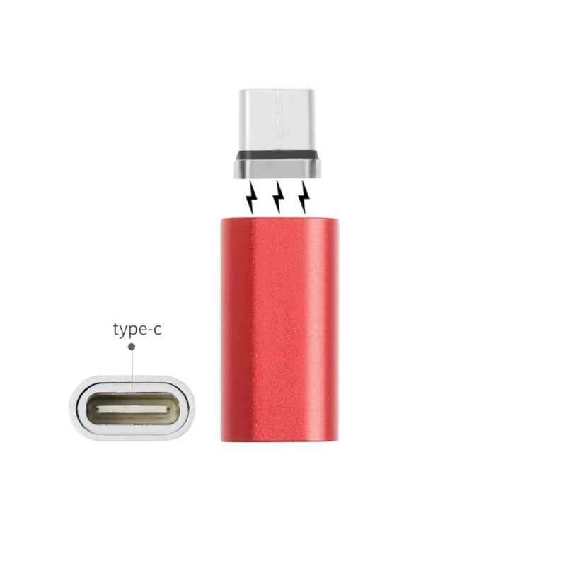 Магнитный зарядный адаптер типа C для samsung S9 S8 Note8 OnePlus 3/5 Xiaomi Mi 5 6-M55 - Цвет: Red