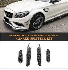 Карбоновый автомобильный передний бампер спойлер для Mercedes-Benz C Class C205 C63 AMG Coupe 2 двери