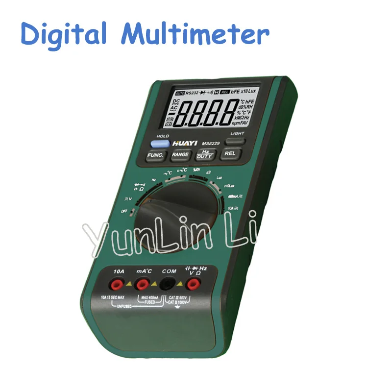 

5pcs/lot Auto Range Digital Multimeter Lux Sound Level Temperature Humidity Tester Meter 4000 Counts MS8229