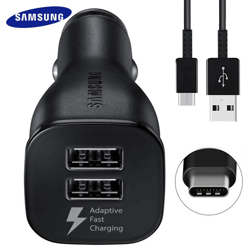 

Original Echte Samsung Autolader 9v1.67a Adaptieve Snelle Lading Usb Auto-oplader voor galaxy s6 s7 rand s10 s8 s9 plus note 8 9