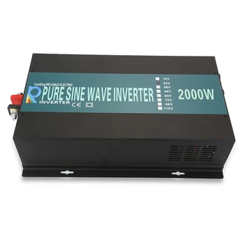 

2000w Pure Sine Wave Power Inverter Battery LED display Solar Off-grid Controller Charger Car DC 12V 24V 48V to AC 120V 220V