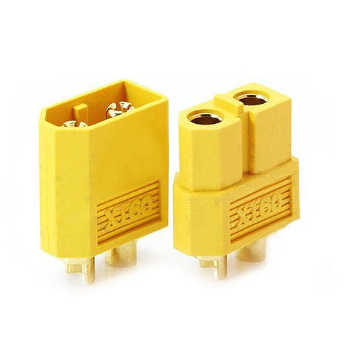 

5 pairs yellow nylon XT60 T- plug Lipoic power socket RC Gold plug adapter