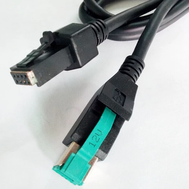 New Brand 7ft 12V to 2x4P Powered USB Cable For NCR Printerin Data
