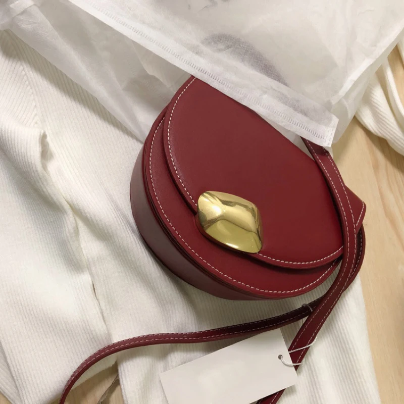 

Women's shoulder bags ladies solid messenger bag female small handbag artificial leather small saddle crossbody bag purse