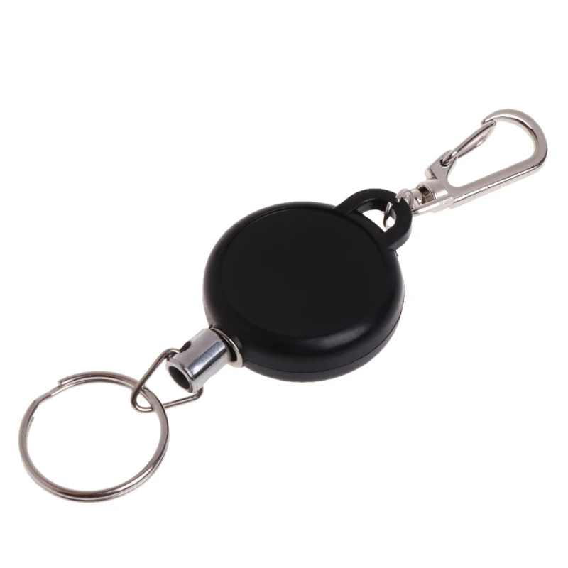 

Drop Ship Fishing Zinger Retractor Key Ring Holder Retractable 60cm Steel Cable Anti Lost