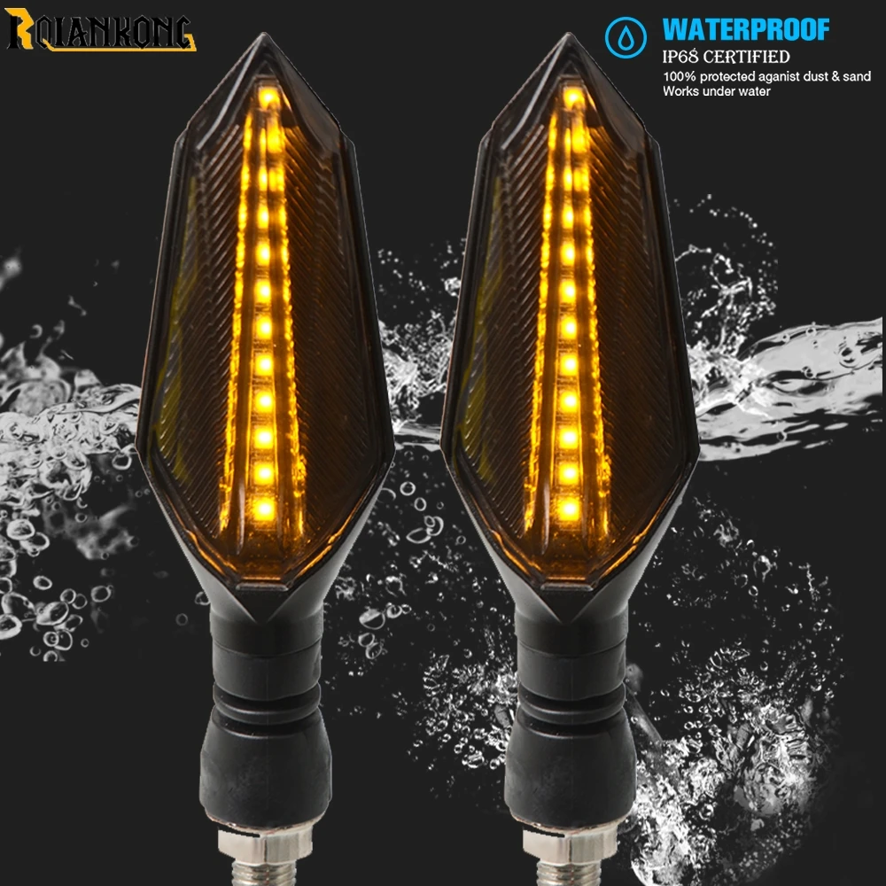 

Motorcycle Turn Signal Light Flashing 12 LED lights FOR YAMAHA YZF R1 FZ1 FAZER XJR1300 SUZUKI GSF 600S BANDIT GS500E F