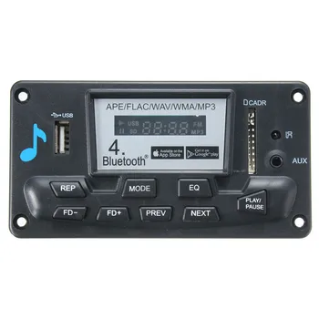 

CLAITE Wireless Bluetooth 4.0 MP3 Audio Decoder Board APP Module MP3 WMA/WAVFor IOS Android For Car 12V with Alarm clock