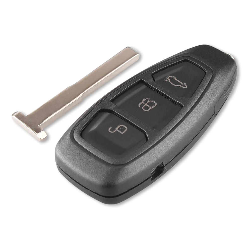 KEYYOU ключ оболочка Крышка Fob 3 кнопки для Ford Focus C-Max Mondeo Kuga Fiesta Замена смарт-чехол для дистанционного ключа от машины HU101 Blade