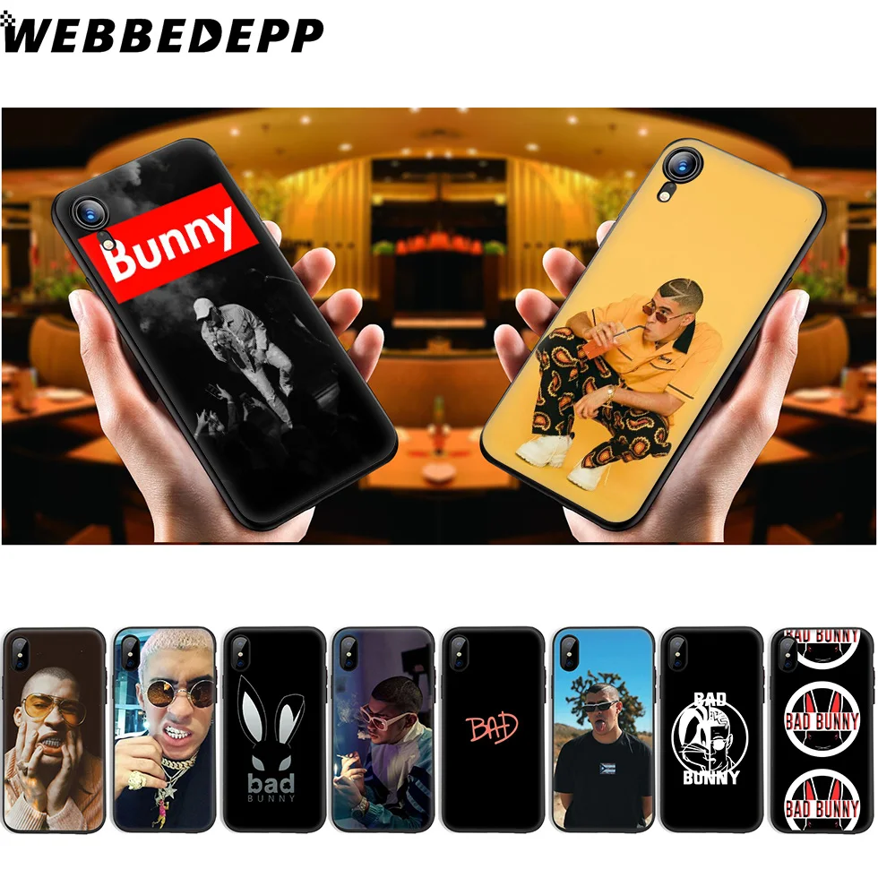 WEBBEDEPP Bad Bunny Мягкий силиконовый чехол для iPhone 11 Pro Xr Xs Max X или 10 8 7 6 6S Plus 5 5S SE Case |