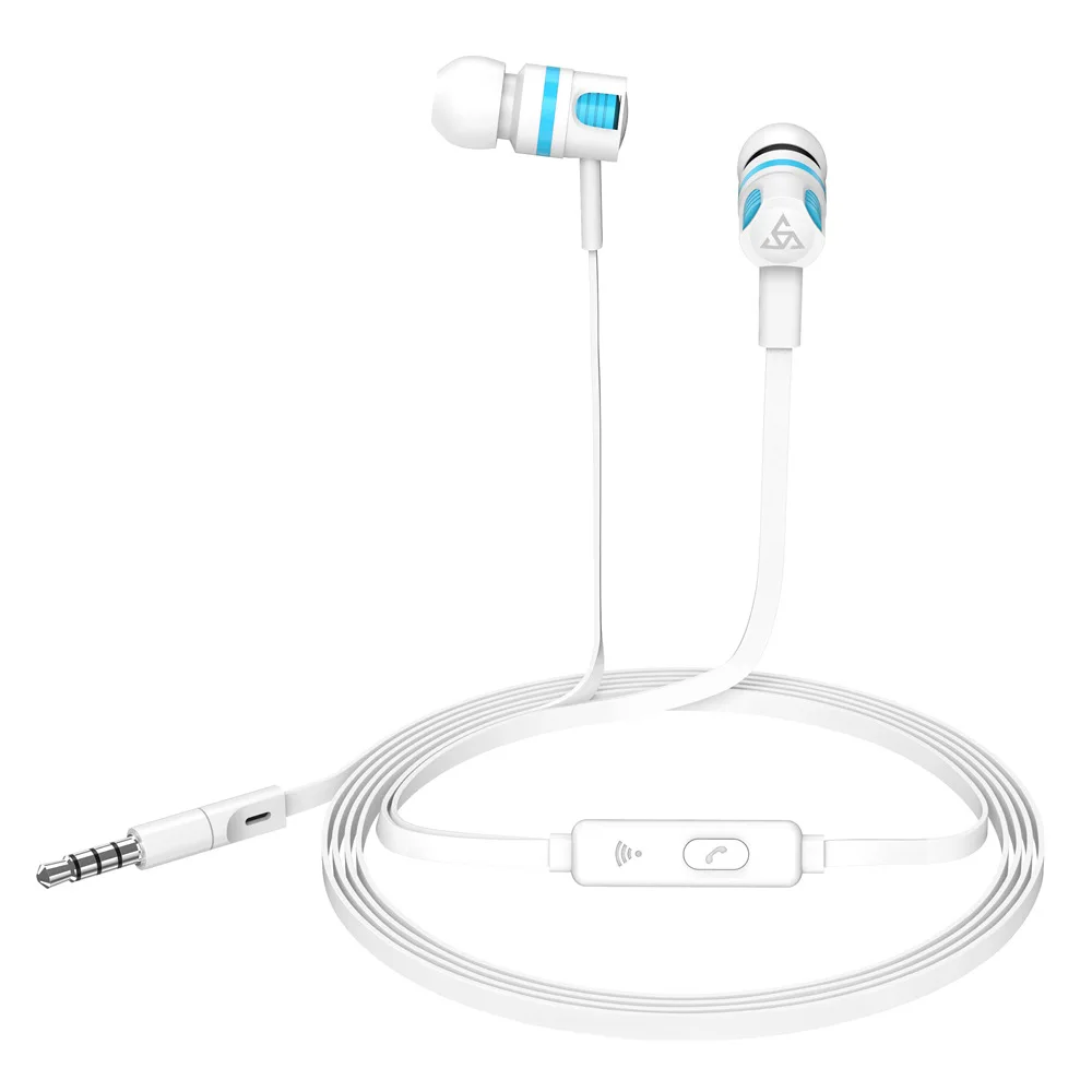 

T2 Earphones In-ear Cable Control with Earphones For IPHONE Android Universal Mobile Phone Headset Sports earphones