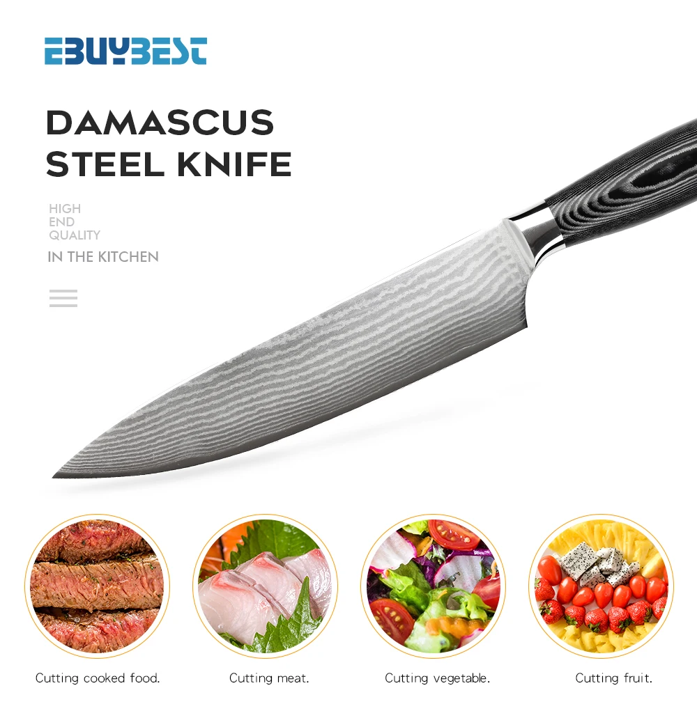 damascus knives chef