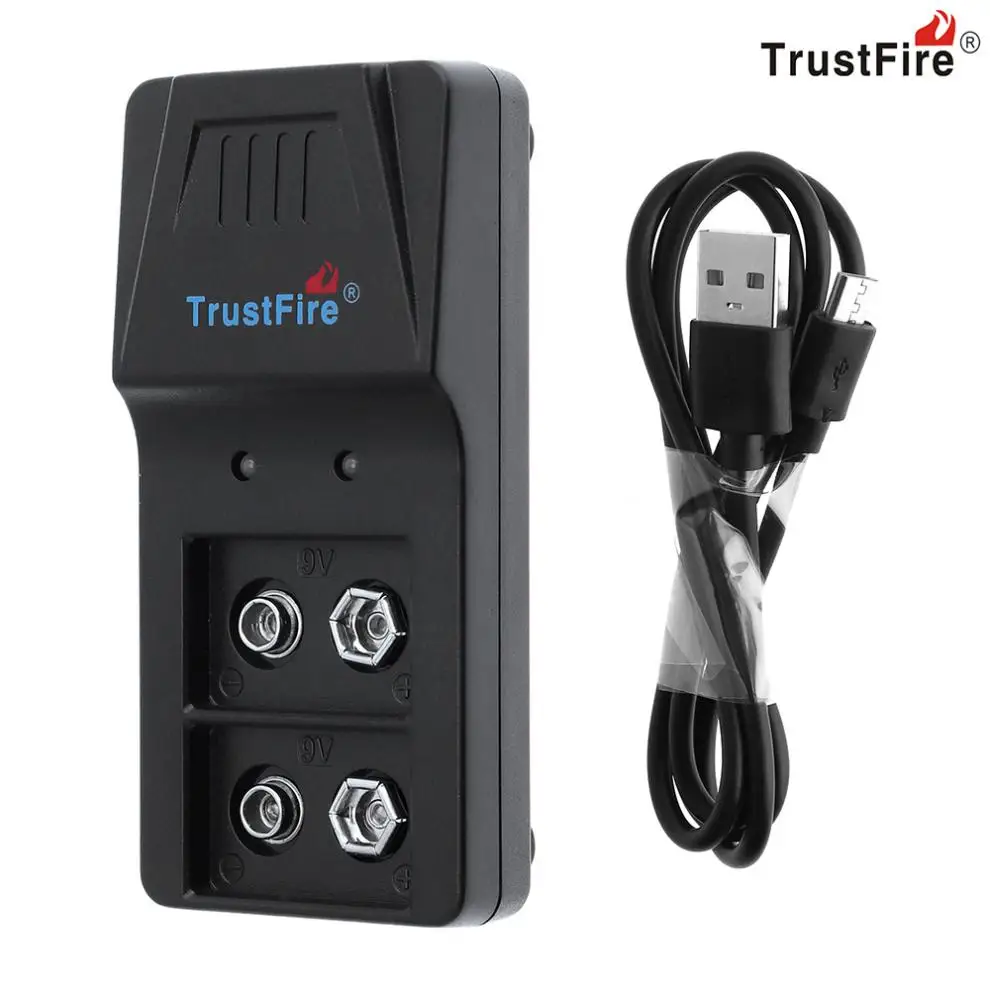 Trustfire 9VBC01 Intelligent Charger 2 Slots 9V Battery Charger with Micro USB Port for 9V Li-ion NI-MH NIMH Battery Trustfire 9VBC01 Intelligent Charger 2 Slots 9V Battery Charger with Micro USB Port for 9V Li-ion NI-MH NIMH Battery