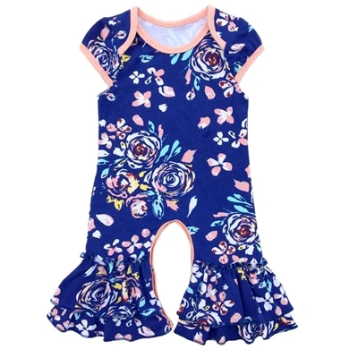 Молочный шелк цветочные Baesball микро волокна Детские спальные места пижамы Новорожденный ноги комбинезон - Цвет: 2