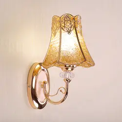 Европейский стиль led одной головы свет личности спальня теплый романтический золото простая атмосфера модные настенные лампы LU823407 t107
