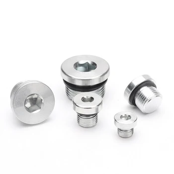 

2pcs 1 1-1/4 1-1/2 2 allen screws inner hexagon screw flange bolt oil plug ED plugging blocking head bolts galvanized