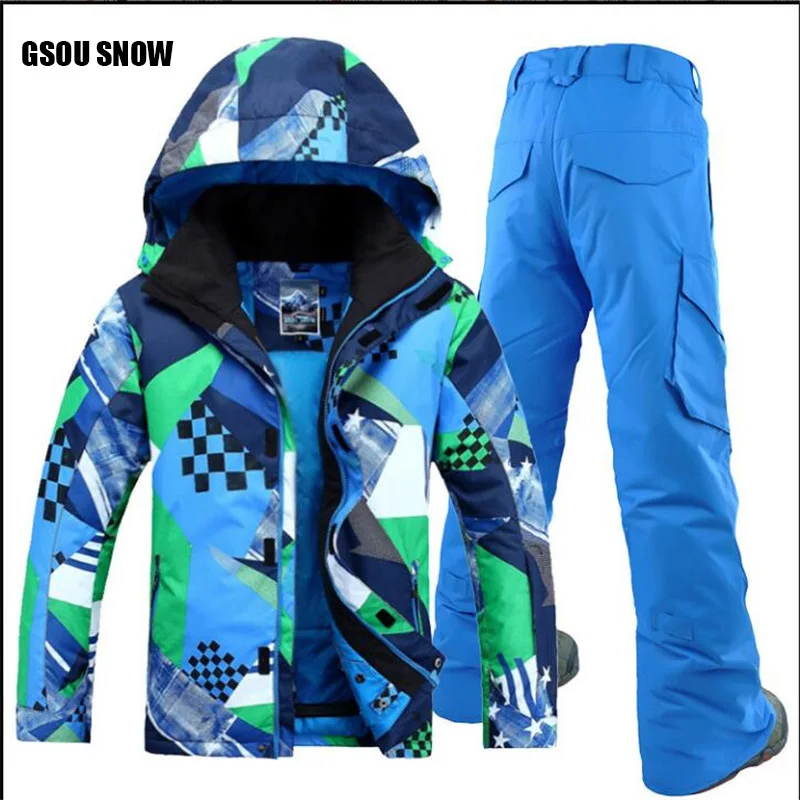 

Gsou Snow Double Board And Single Board Ski suit Men Outdoors Korean Waterproof Uniform Skiing Suit, 2018 New, Free FreightA