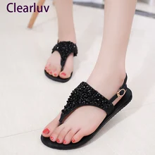 Women's sandals new summer fashion rhinestone shoes ladies beach shoes crystal beauty casual shoes women C0615 bohemian sandals for women wedge shoes crystal decoration grey army green shoes ladies cute casual shoes rhinestone sandals