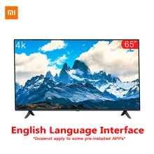 Xiaomi tv 65 дюймов E65A настоящий 4 к без полей полный экран ТВ комплект 2 ГБ+ 8 Гб памяти антистатические AI Голосовое управление Dolby звук