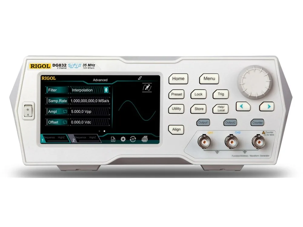 Rigol DG832 35 МГц функция/генератор произвольных сигналов 2 канальный 4 3 &quotTFT цветной