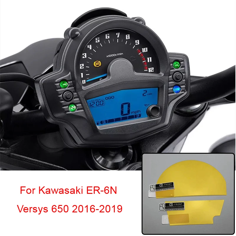 

ER6N ER-6N Motorcycle Speedometer Cluster Scratch Protection Film Screen Protector For Kawasaki Versys 650 2016 2017 2018 2019
