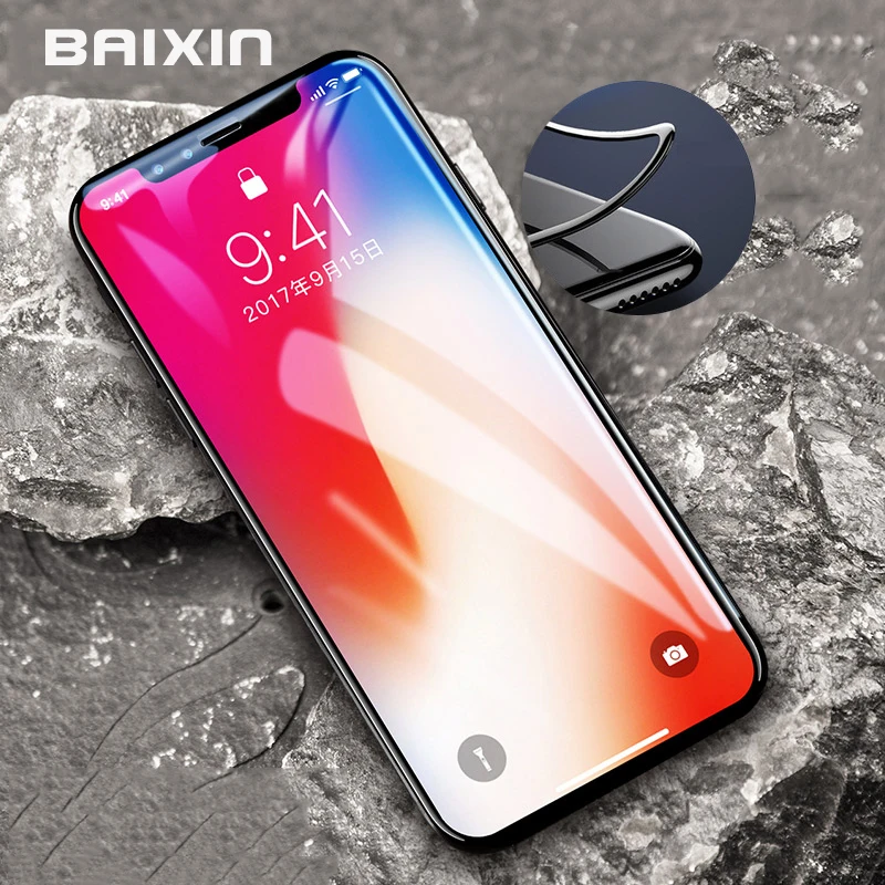 Защитная пленка для экрана iPhone 10X8 7 6 6s plus закаленное стекло полное покрытие 3D